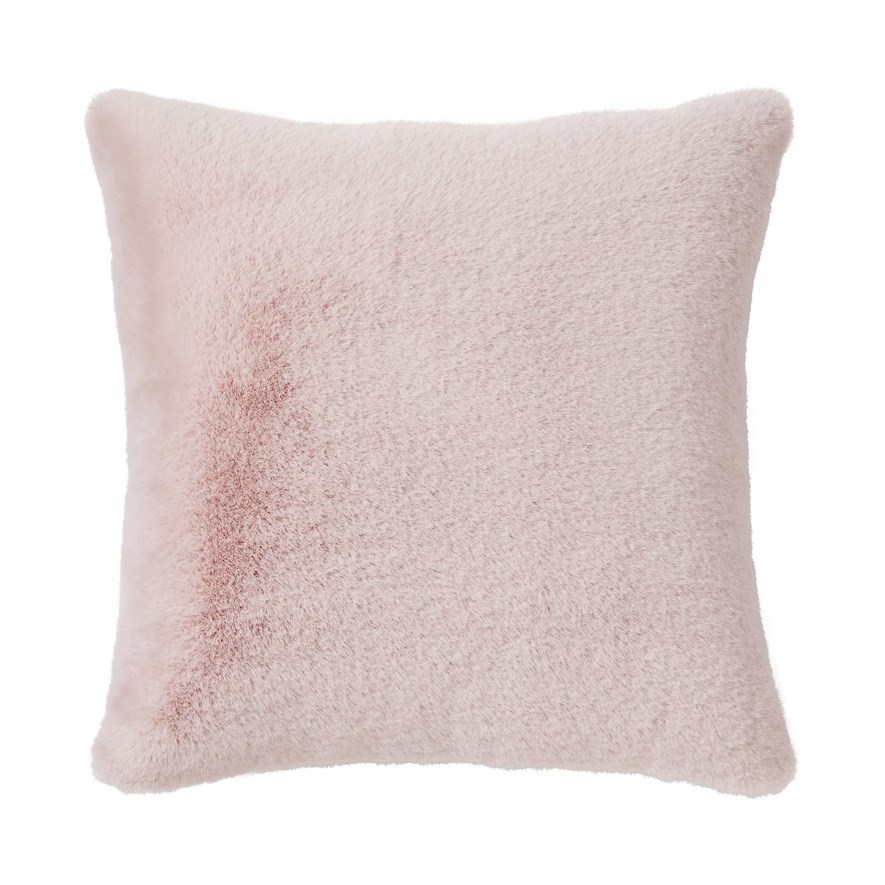 Dusty pink fluffy store cushion