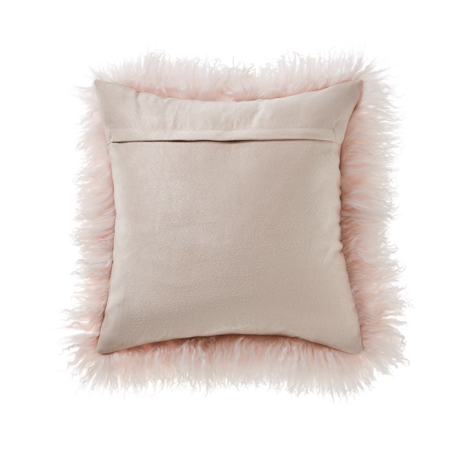 Blush mongolian cheap cushion