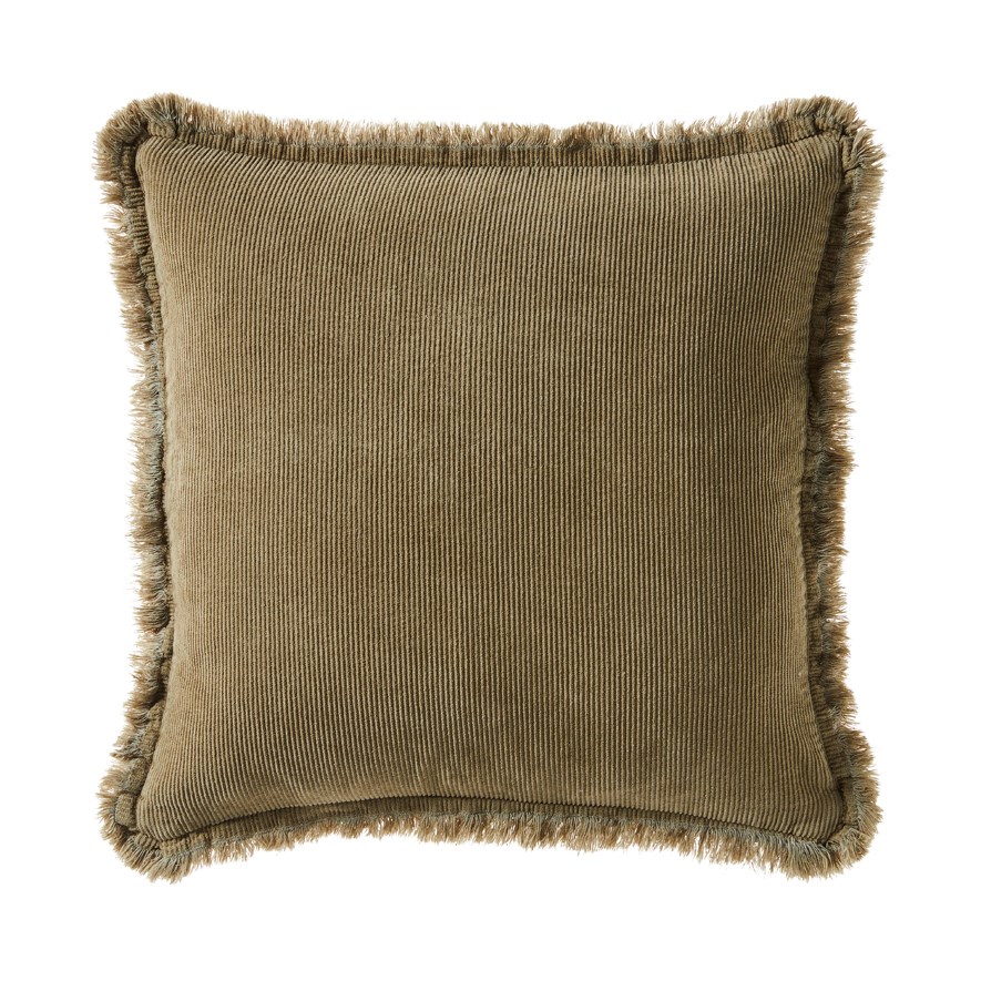 Corduroy Aloe Green Cushion | Adairs