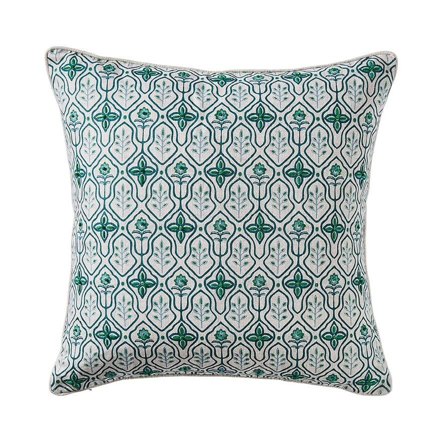 Lucca Green & Blue Cushion 