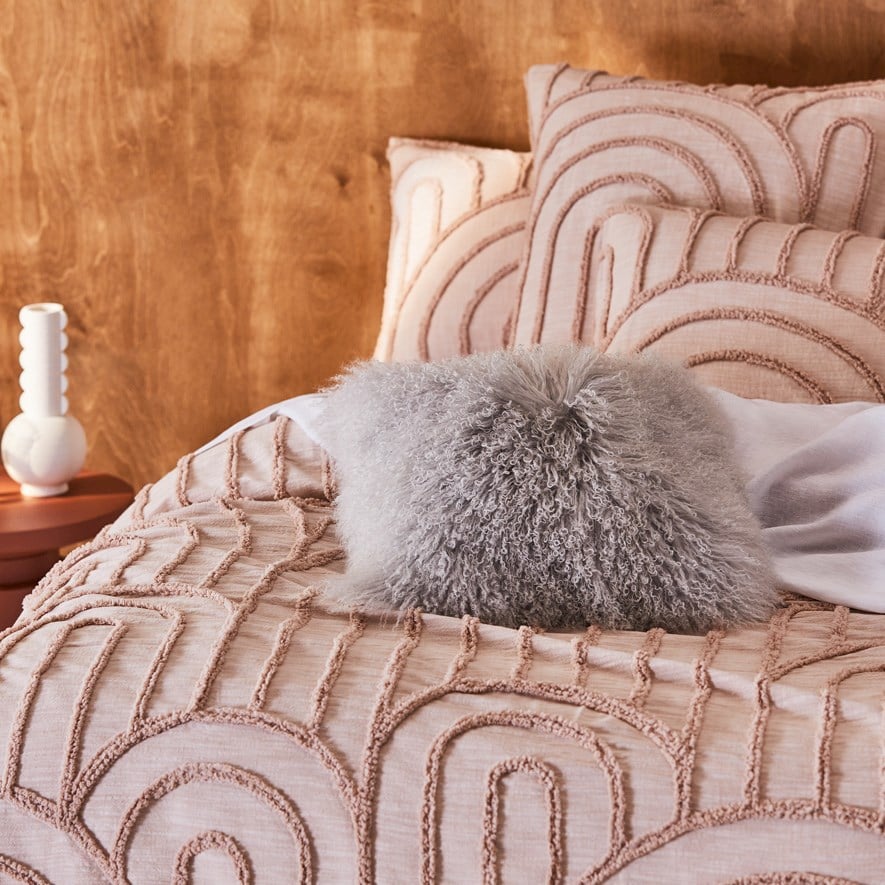 Sheepskin cushion hotsell