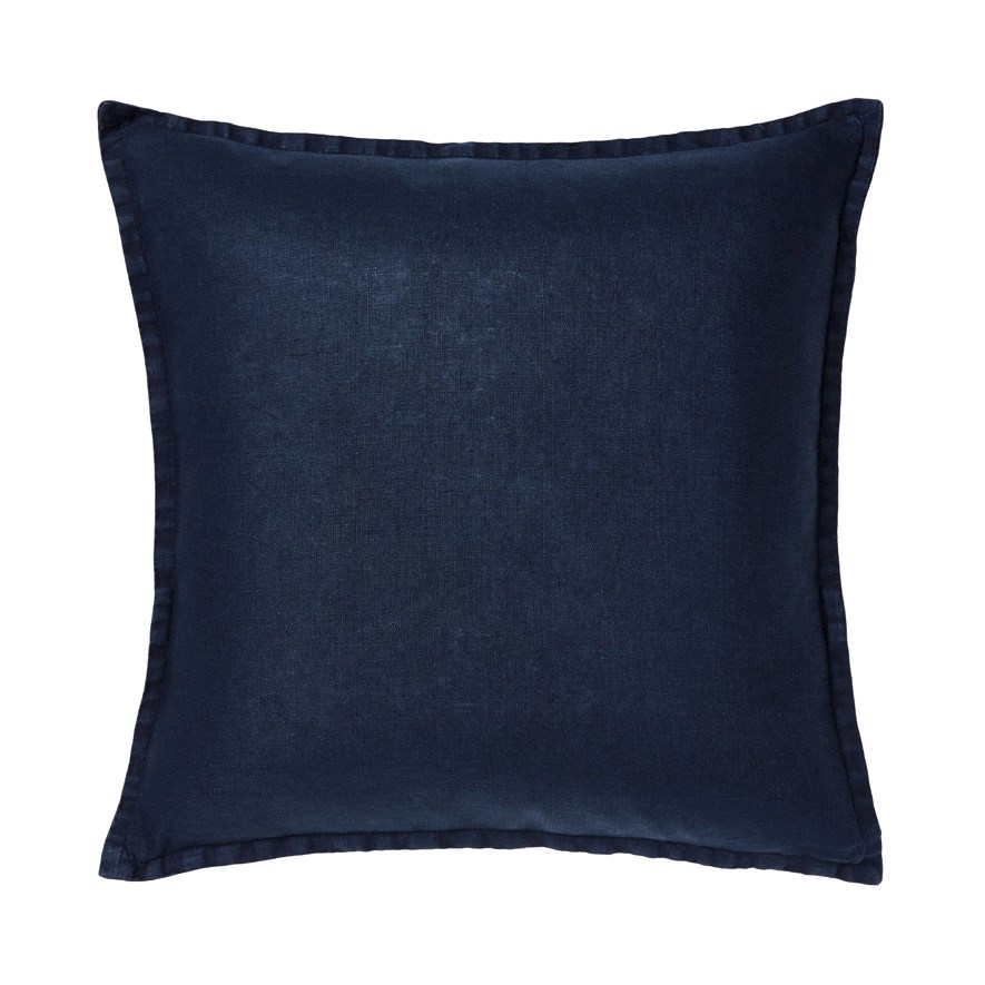 Navy hot sale linen cushion