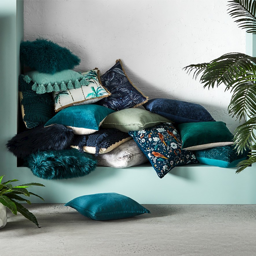 Teal cushion store