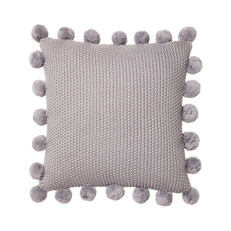 Pom pom outlet grey cushion