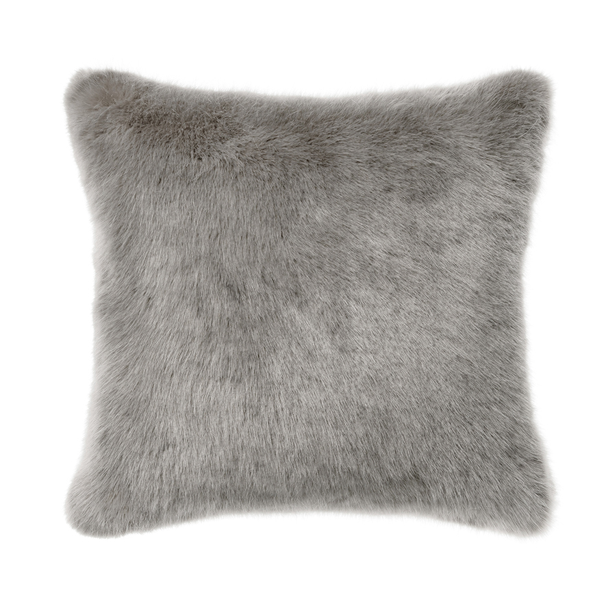 Himalayan Luxury Fur Cushion Zinc | Adairs