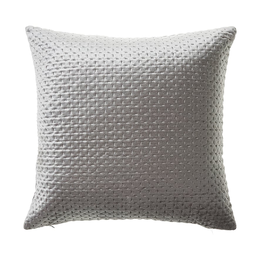 Luna Velvet Cushion Silver | Adairs