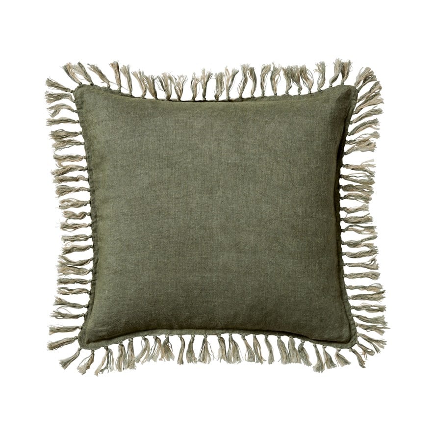 Genoa Pickle Vintage Washed Linen Cushion Adairs