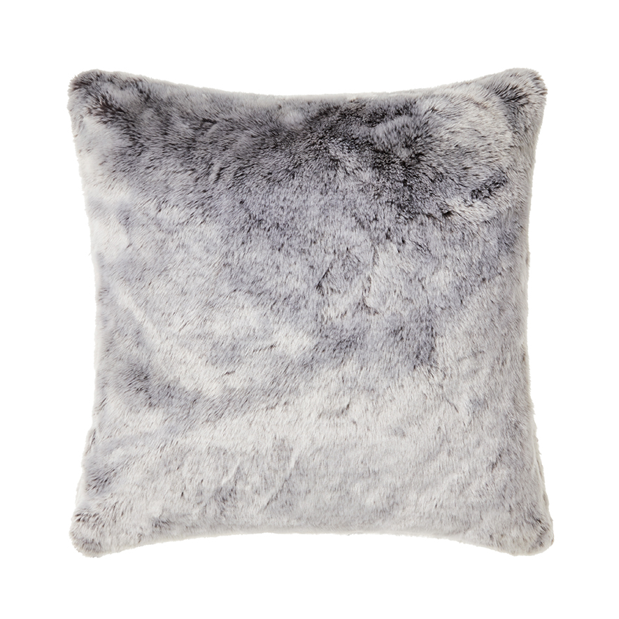 Grey shop fur cushions