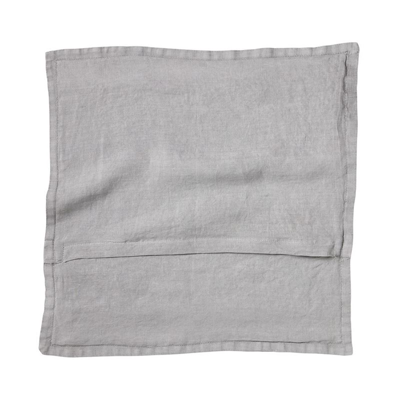 Belgian Seal Grey Vintage Washed Linen Cushion