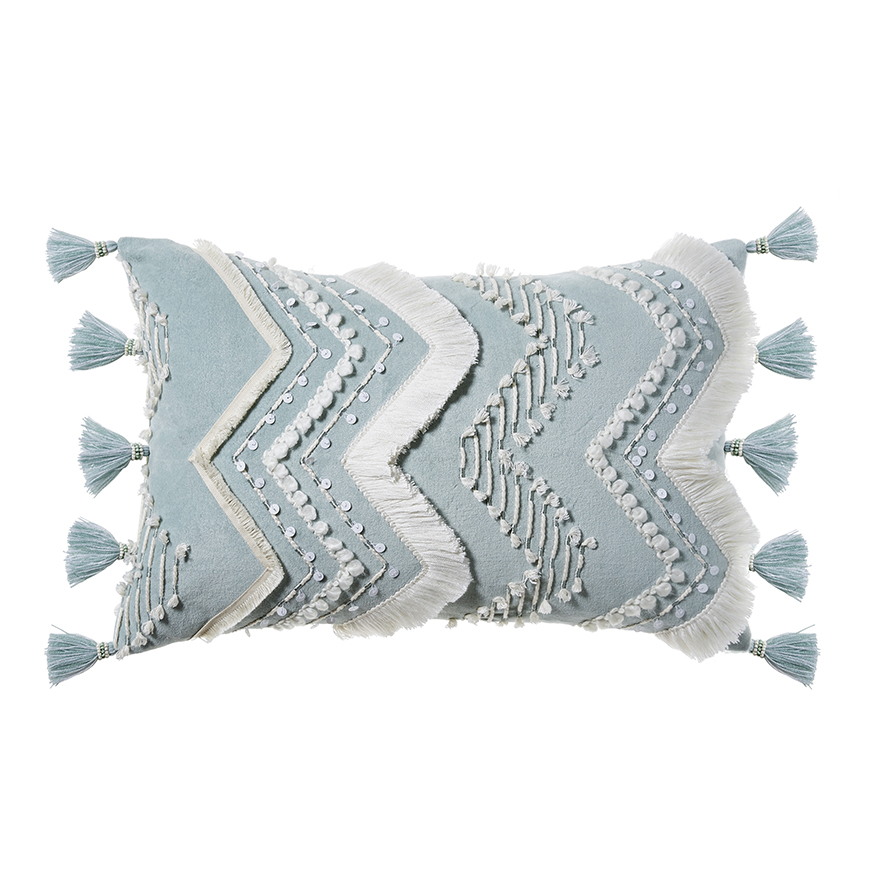 Duck egg blue velvet cushions hotsell