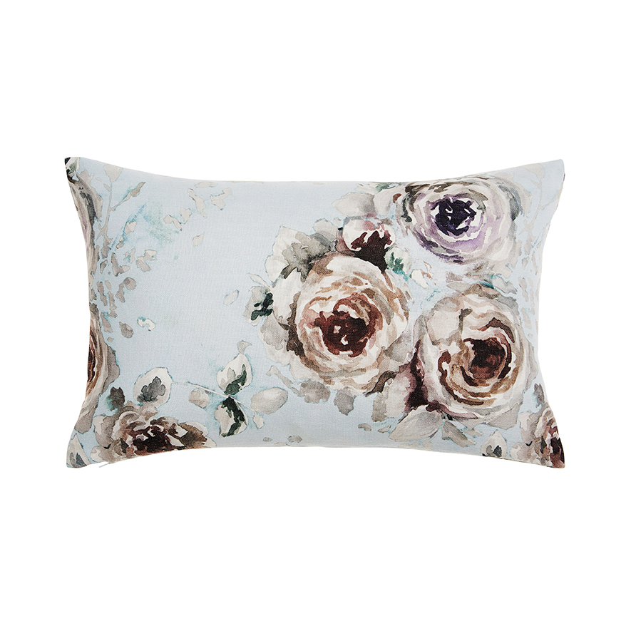 Chiara Soft Blue Floral Cushion | Adairs