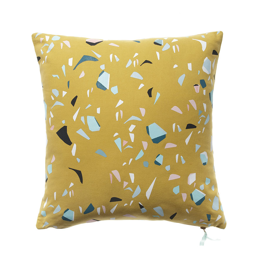 Rebecca Judd Loves Home Republic - Terrazzo Mustard Cushion | Adairs