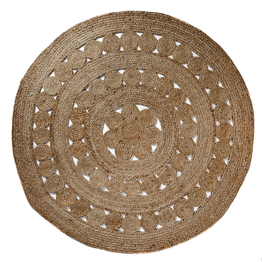 Home Republic - Natural Round Rug Arc | Adairs