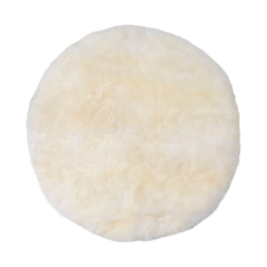 Ivory Sheepskin Round | Adairs