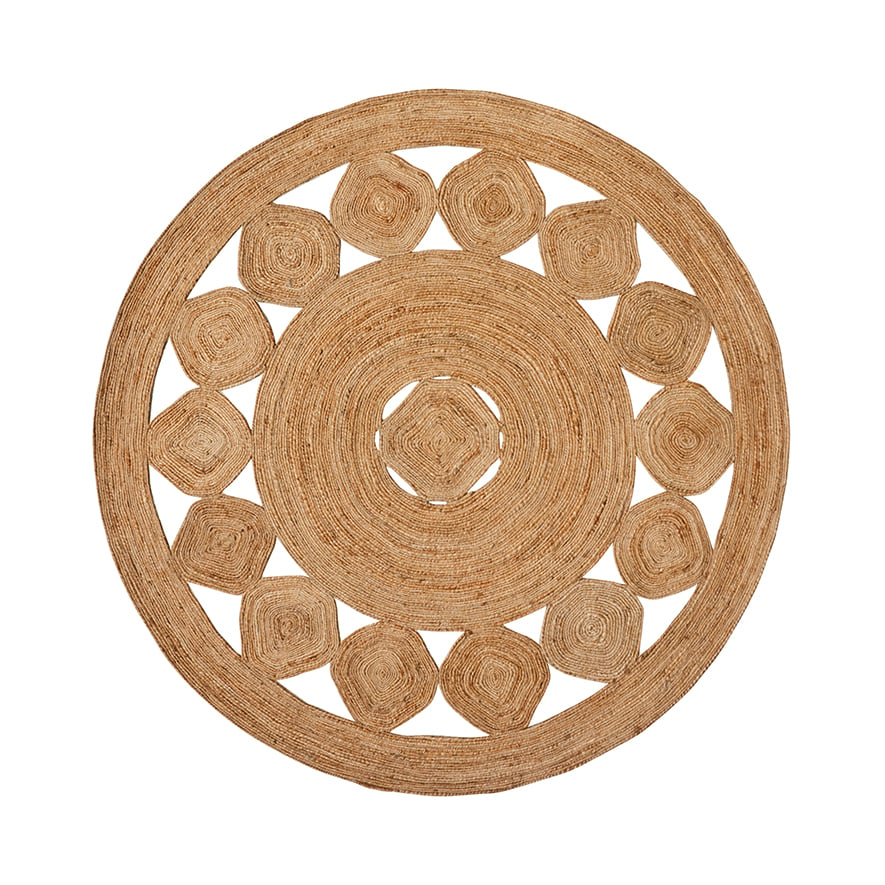 Home Republic - Santa Maria Round Rug Natural | Adairs