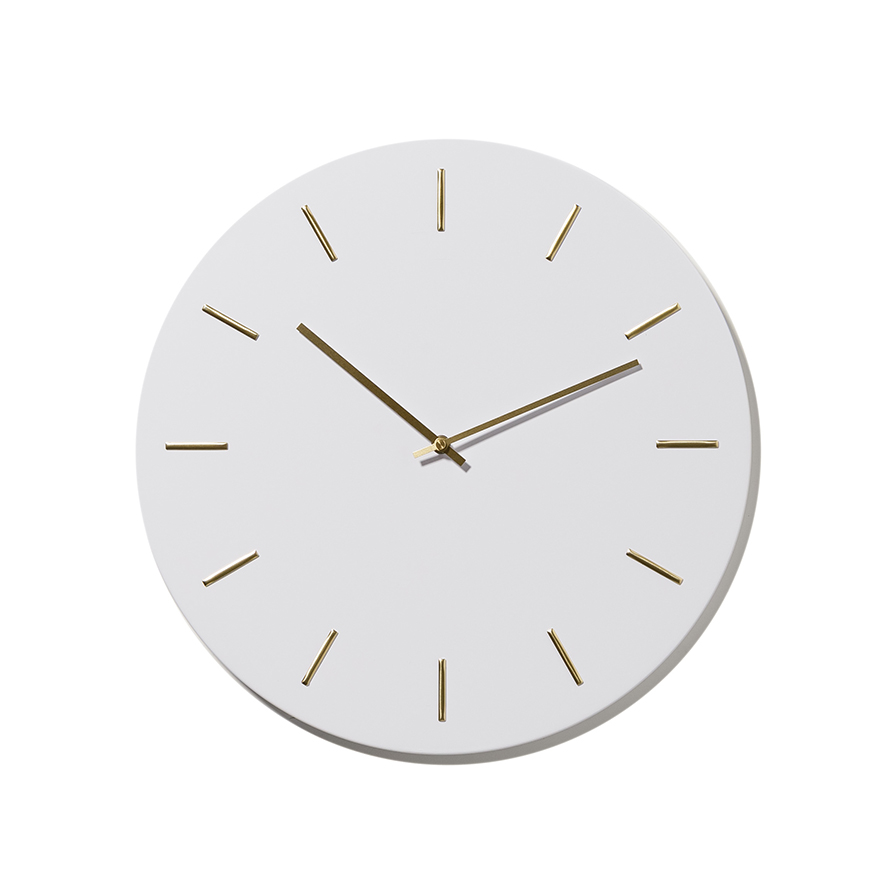 Mercer + Reid - Marquee Clock White & Gold | Adairs