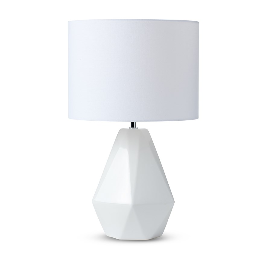 Tobin White Ceramic Table Lamp Adairs   40756 Whiteceramic Zoom 1 