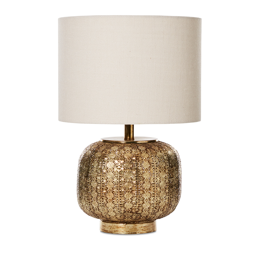 gold boho table lamp