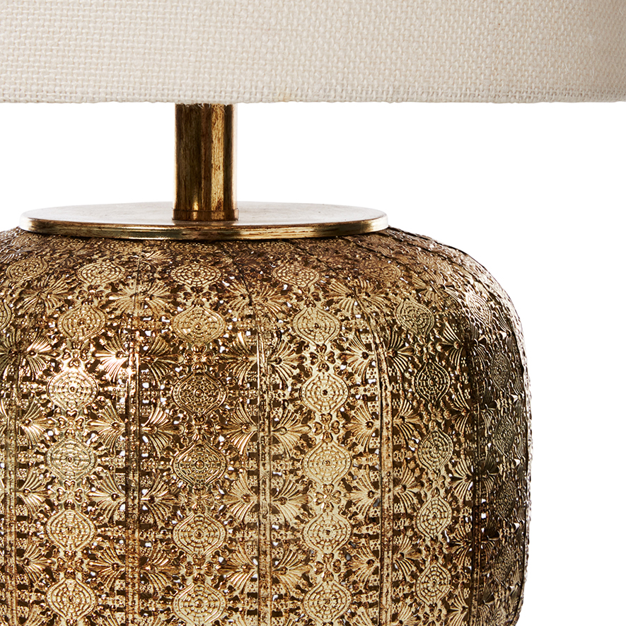 gold boho table lamp