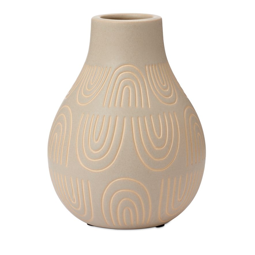 Helios Taupe Large Vase | Adairs