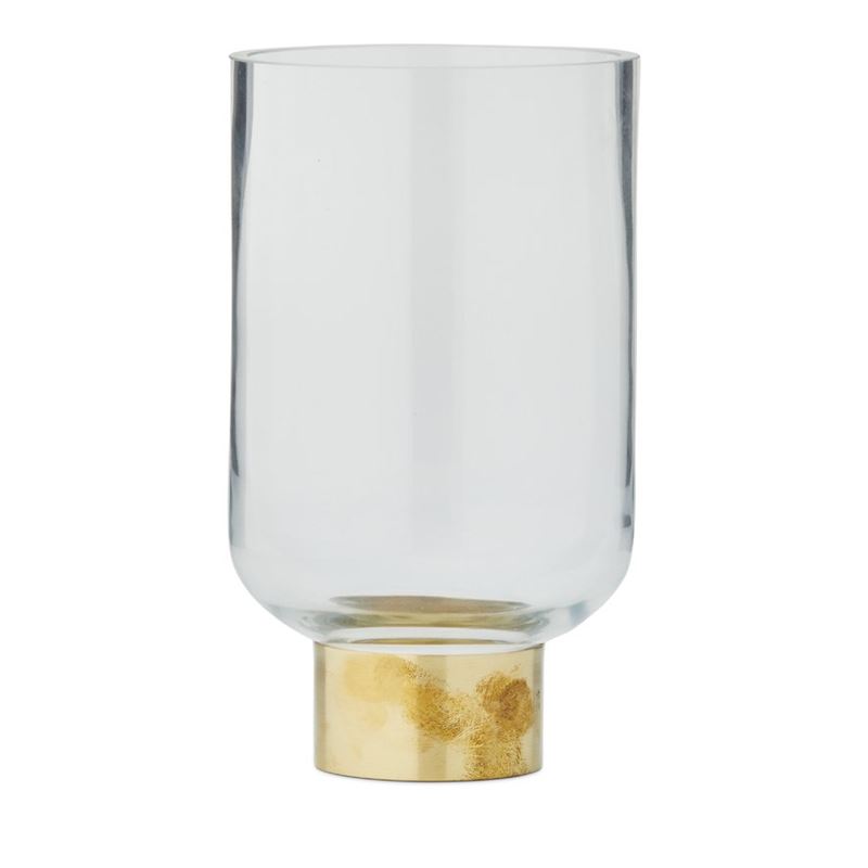 Frankie Large Clear & Gold Vase