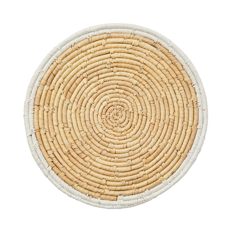 Home Republic - Ballina Pack of 2 Natural & White Placemats | Adairs