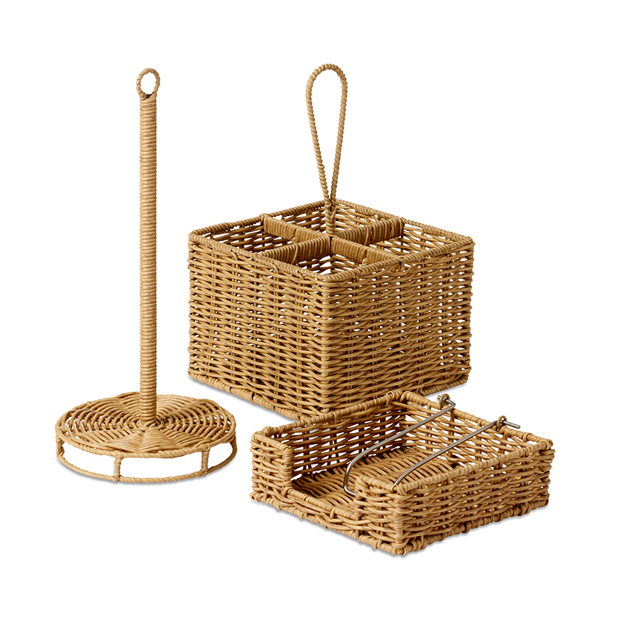 Rattan paper towel holder sale