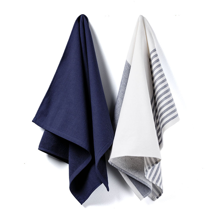 Mercer Reid Butler Tea Towel Navy 2 Pack Adairs