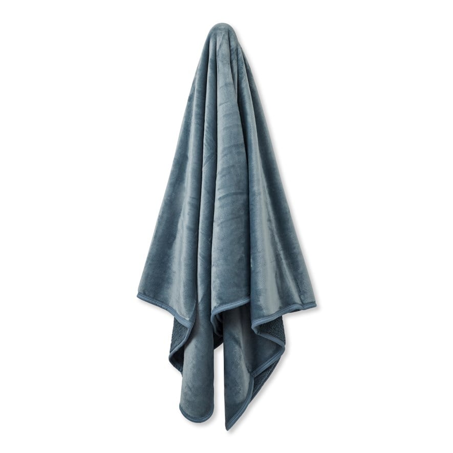 Sherpa Blue Throw Adairs