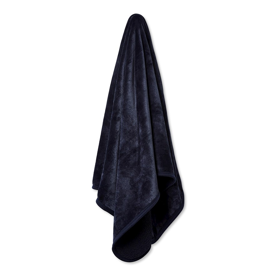 Sherpa Navy Throw Throws Adairs