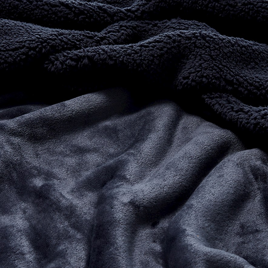 Sherpa Navy Throw Adairs