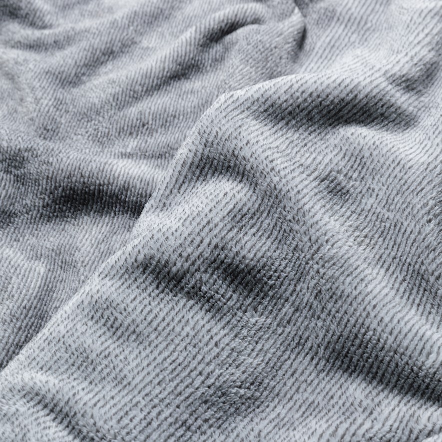 Ultrasoft Grey Stripe Throw Adairs