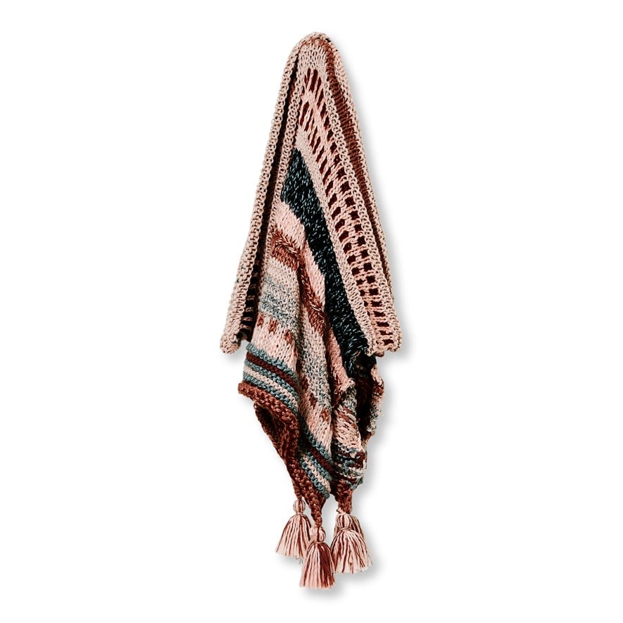 Nebraska Pinks & Navy Chunky Throw | Adairs