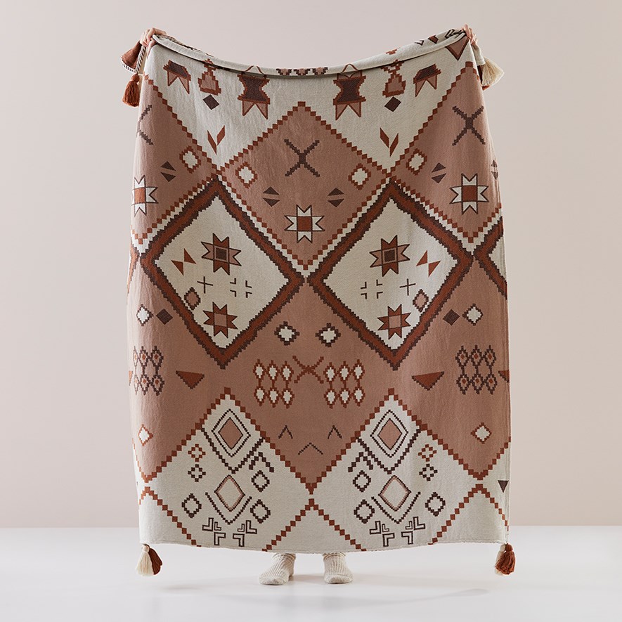 Adairs mexica natural throw sale