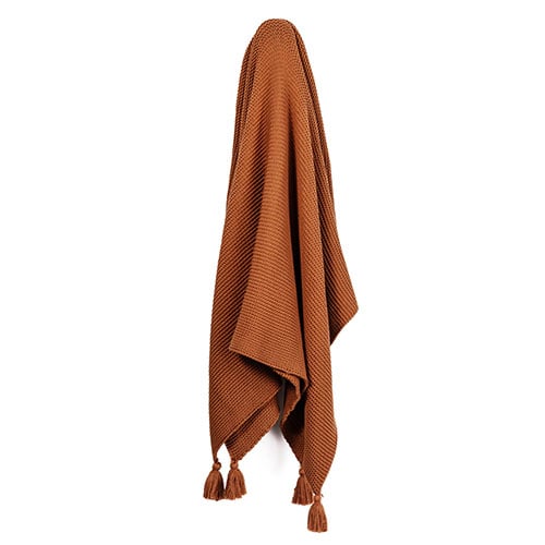 Rust discount coloured throw