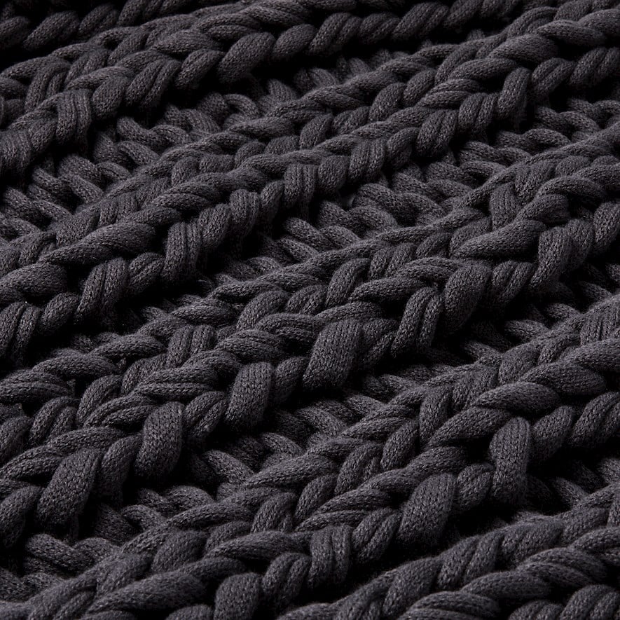 Charcoal discount knitted throw