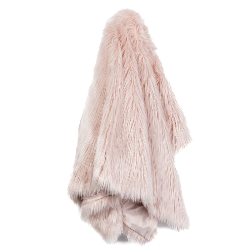 Alpine Dusty Pink Fur Throw | Adairs