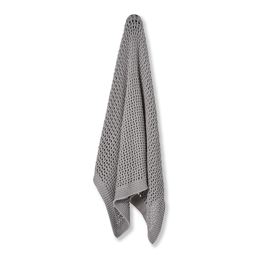 Mercer + Reid - Seymour Silver Knit Throw | Adairs