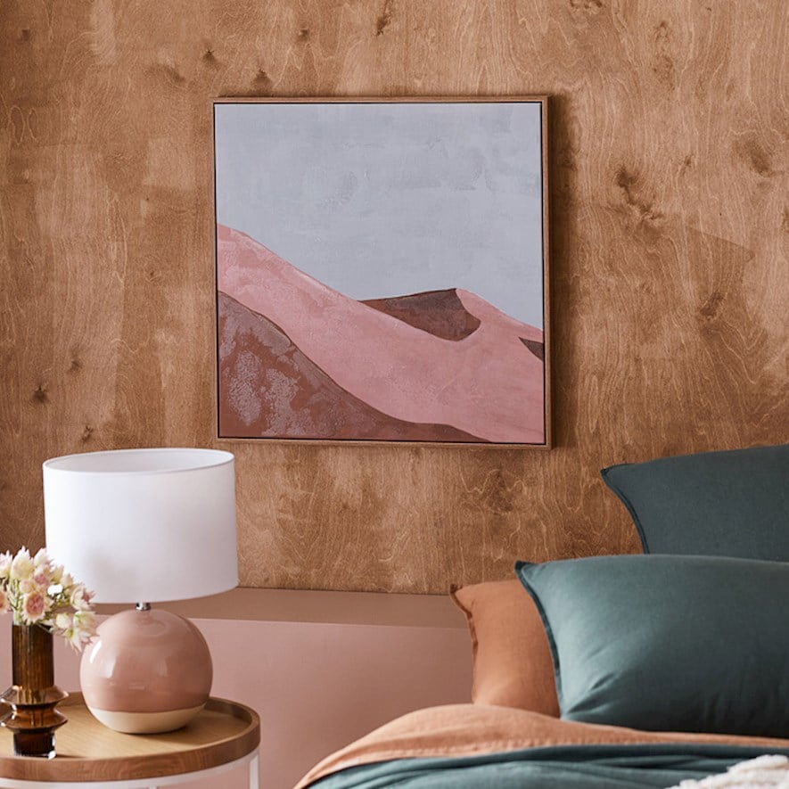 Abstract Landscape Dusk Red Sand Canvas Wall Art | Adairs