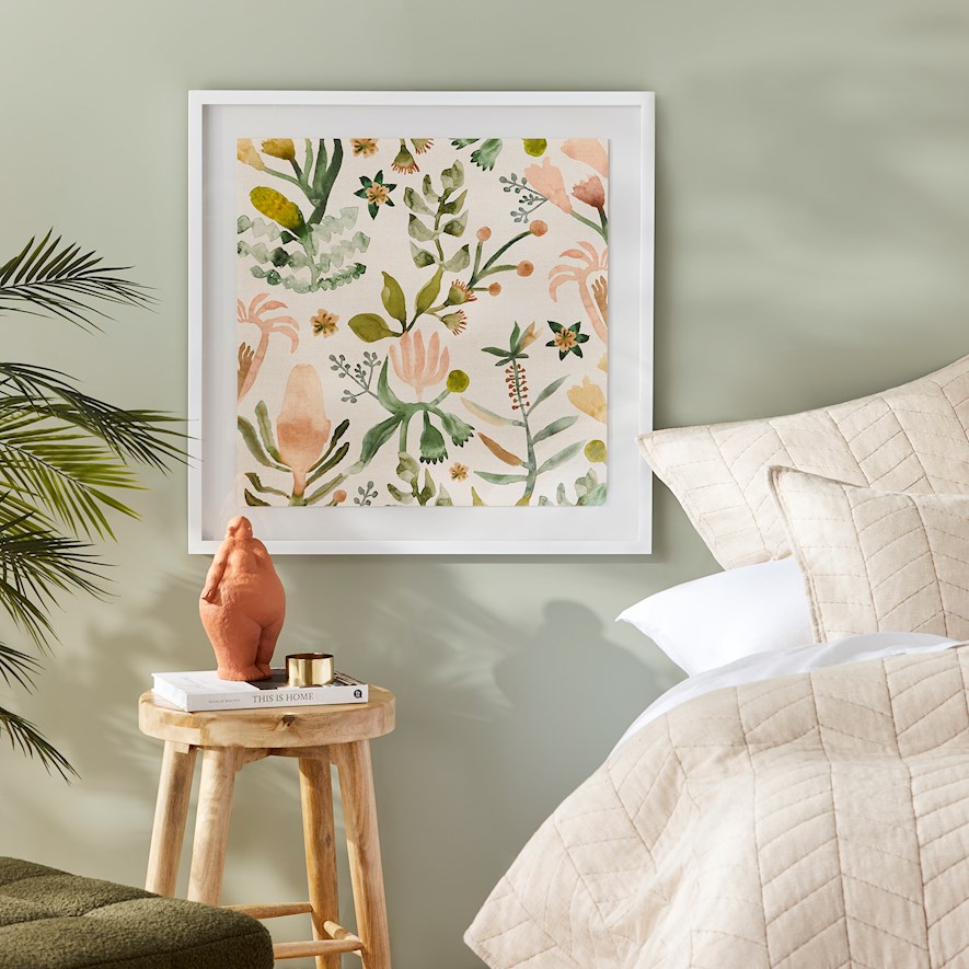 Wild Floral Linen Habitation Artwork | Adairs