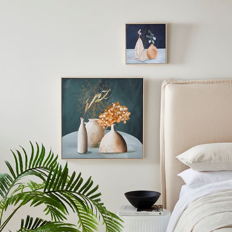 Genevieve Canvas L60xH60cm Hydrangea | Homeware | Adairs