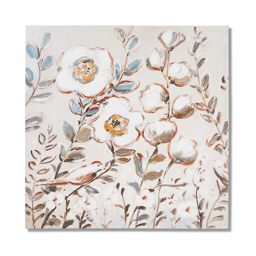 Mercer + Reid - Boheme Parchment Cottage Garden Canvas | Adairs