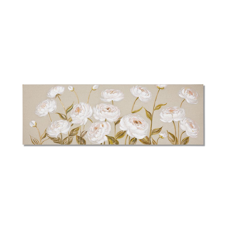 Mercer + Reid - Handpainted Garden Linen Rose Shrub Artwork | Adairs