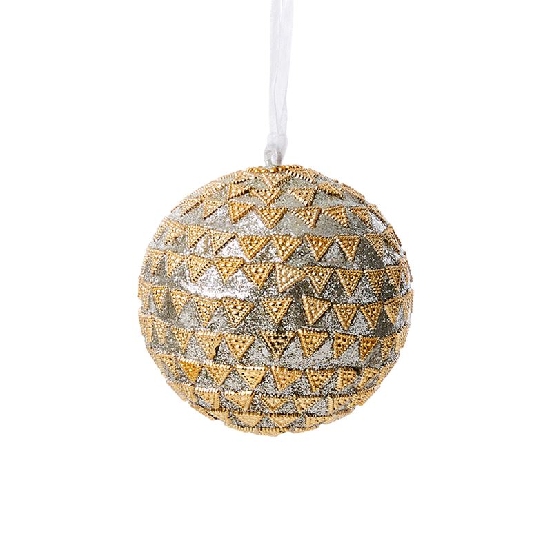 Mercer + Reid - Triangle Bauble Silver & Champagne | Adairs